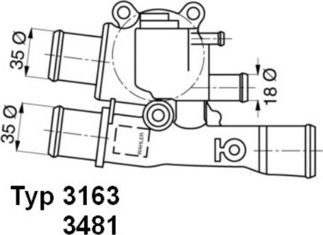 WAHLER 3163.88D - Thermostat, coolant parts5.com