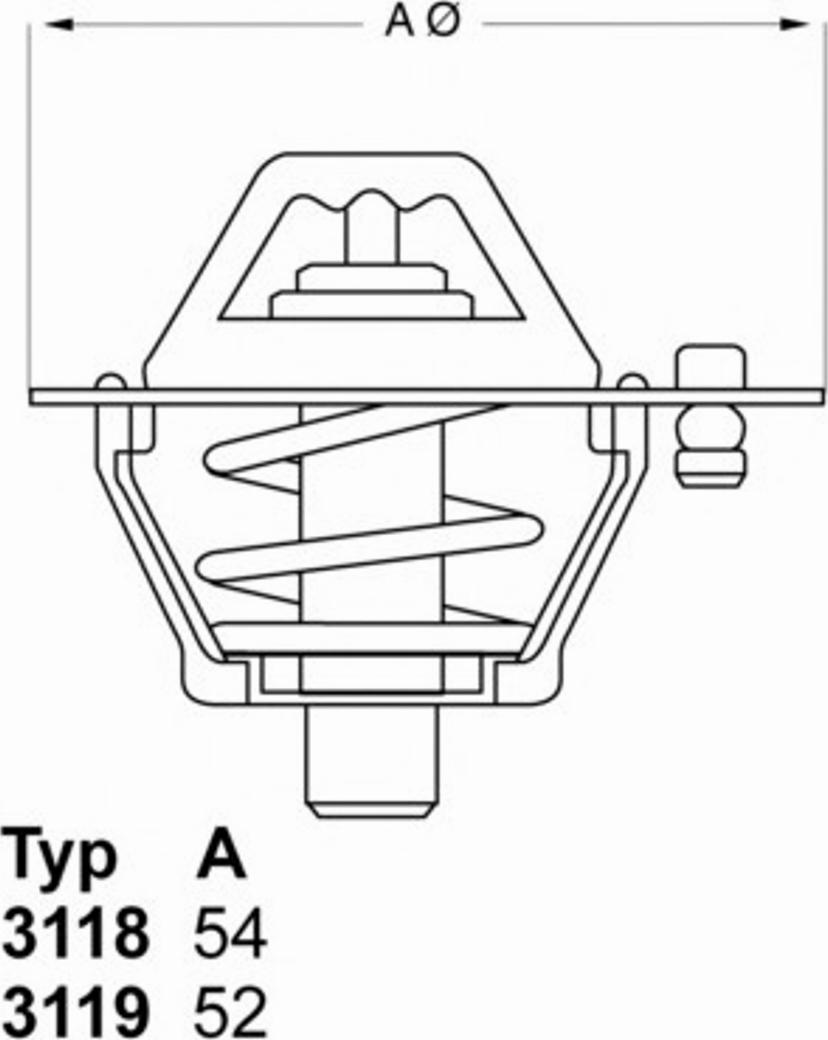 WAHLER 311888 - Термостат, охлаждающая жидкость parts5.com