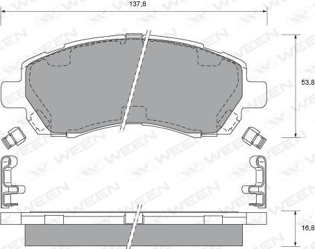 AISIN SS856-S - Juego de pastillas de freno parts5.com