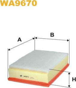 WIX Filters WA9670 - Φίλτρο αέρα parts5.com