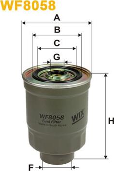 WIX Filters WF8058 - Filtru combustibil parts5.com