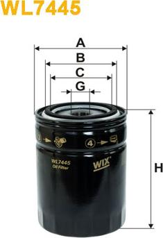 WIX Filters WL7445 - Filtre à huile parts5.com