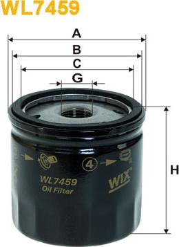 WIX Filters WL7459 - Filtr oleju parts5.com