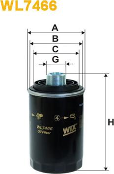 WIX Filters WL7466 - Filtro de aceite parts5.com
