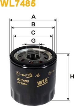 WIX Filters WL7485 - Масляный фильтр parts5.com