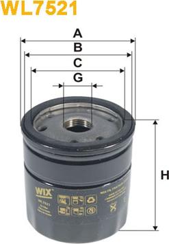 WIX Filters WL7521 - Öljynsuodatin parts5.com