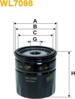 WIX Filters WL7098 - Φίλτρο λαδιού parts5.com