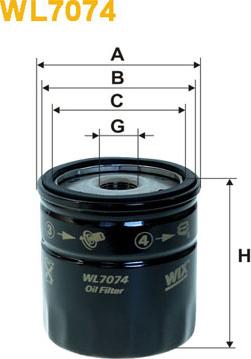 WIX Filters WL7074 - Φίλτρο λαδιού parts5.com