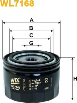 WIX Filters WL7168 - Filtro de aceite parts5.com