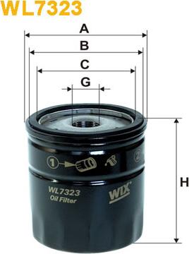 WIX Filters WL7323 - Filtr oleju parts5.com