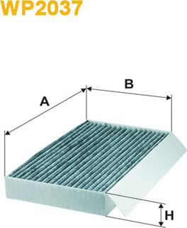 WIX Filters WP2037 - Filtr, wentylacja przestrzeni pasażerskiej parts5.com