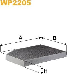 WIX Filters WP2205 - Filtr, wentylacja przestrzeni pasażerskiej parts5.com