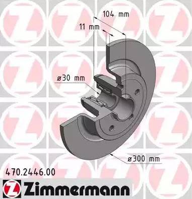 Zimmermann 470.2446.00 - Brzdový kotouč parts5.com