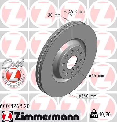 Zimmermann 600.3243.20 - Jarrulevy parts5.com