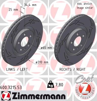 Zimmermann 600.3215.53 - Δισκόπλακα parts5.com