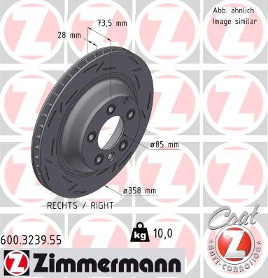 Zimmermann 600.3239.55 - Disco de freno parts5.com