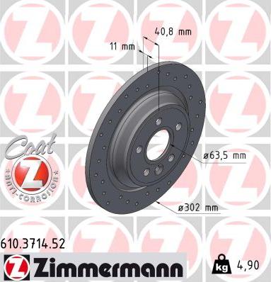 Zimmermann 610.3714.52 - Brzdový kotúč parts5.com