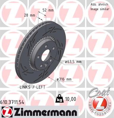 Zimmermann 610.3711.54 - Disc frana parts5.com