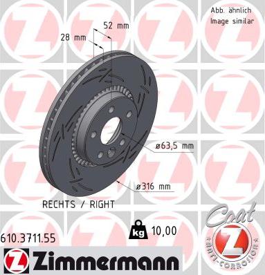 Zimmermann 610.3711.55 - Disc frana parts5.com