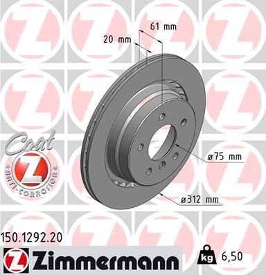 Zimmermann 150.1292.20 - Disc frana parts5.com