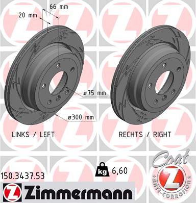 Zimmermann 150.3437.53 - Brake Disc parts5.com