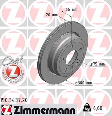 Zimmermann 150.3437.20 - Disco de freno parts5.com