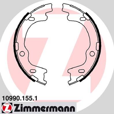 Zimmermann 10990.155.1 - Brake Shoe Set, parking brake parts5.com