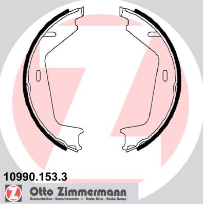 Zimmermann 10990.153.3 - Zestaw szczęk hamulcowych, hamulec postojowy parts5.com