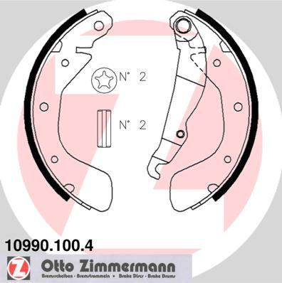 Zimmermann 10990.100.4 - Brake Shoe Set parts5.com