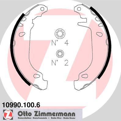 Zimmermann 10990.100.6 - Juego de zapatas de frenos parts5.com