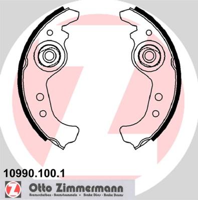 Zimmermann 10990.100.1 - Juego de zapatas de frenos parts5.com