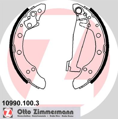 Zimmermann 10990.100.3 - Garnitura zavorne celjusti parts5.com