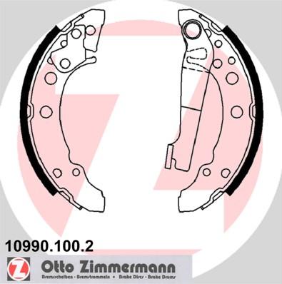 Zimmermann 10990.100.2 - Juego de zapatas de frenos parts5.com