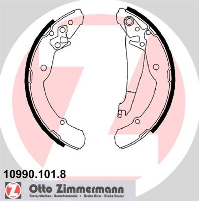 Zimmermann 10990.101.8 - Juego de zapatas de frenos parts5.com