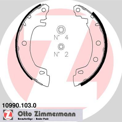 Zimmermann 10990.103.0 - Juego de zapatas de frenos parts5.com