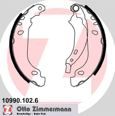 Zimmermann 10990.102.6 - Bremsbackensatz parts5.com