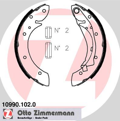 Zimmermann 10990.102.0 - Fren pabuç takımı parts5.com