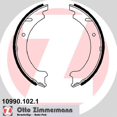 Zimmermann 10990.102.1 - Brake Shoe Set, parking brake parts5.com