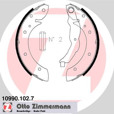 Zimmermann 10990.102.7 - Juego de zapatas de frenos parts5.com