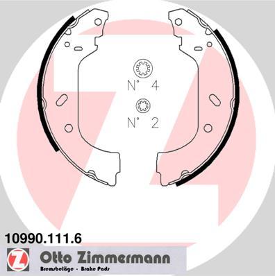 Zimmermann 10990.111.6 - Sada brzdových čelistí parts5.com