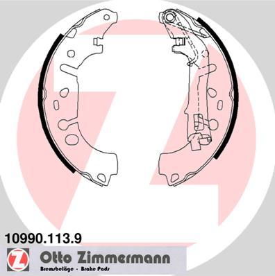 Zimmermann 10990.113.9 - Sada brzdových čeľustí parts5.com