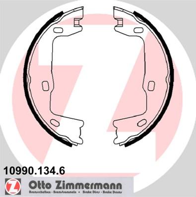 Zimmermann 10990.134.6 - Set saboti frana, frana de mana parts5.com