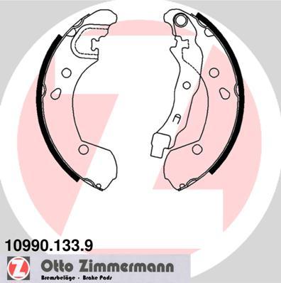 Zimmermann 10990.133.9 - Bremsbackensatz parts5.com