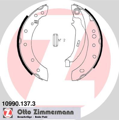 Zimmermann 10990.137.3 - Jeu de mâchoires de frein, frein de stationnement parts5.com