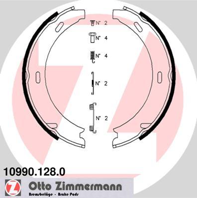 Zimmermann 10990.128.0 - Piduriklotside komplekt,seisupidur parts5.com