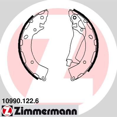 Zimmermann 10990.122.6 - Juego de zapatas de frenos parts5.com