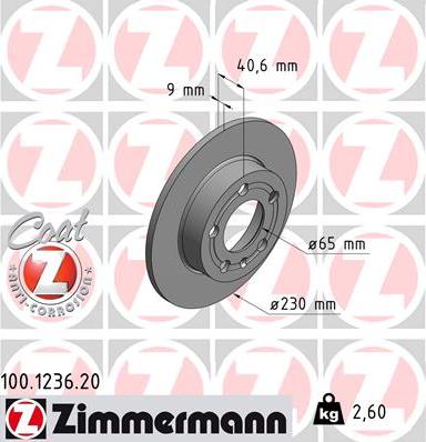 Zimmermann 100.1236.20 - Disc frana parts5.com