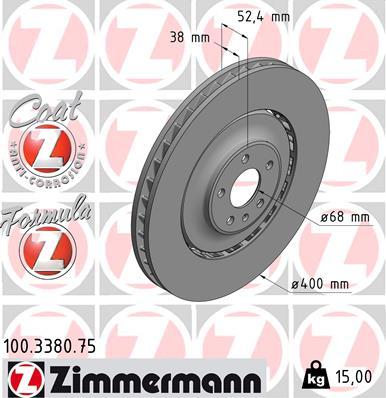 Zimmermann 100.3380.75 - Disc frana parts5.com