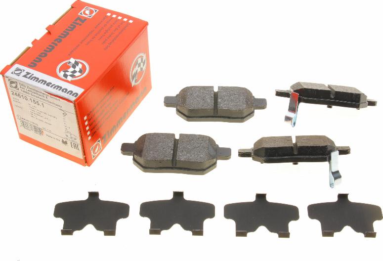 Zimmermann 24610.155.1 - Kit de plaquettes de frein, frein à disque parts5.com