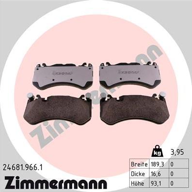 Zimmermann 24681.966.1 - Piduriklotsi komplekt,ketaspidur parts5.com